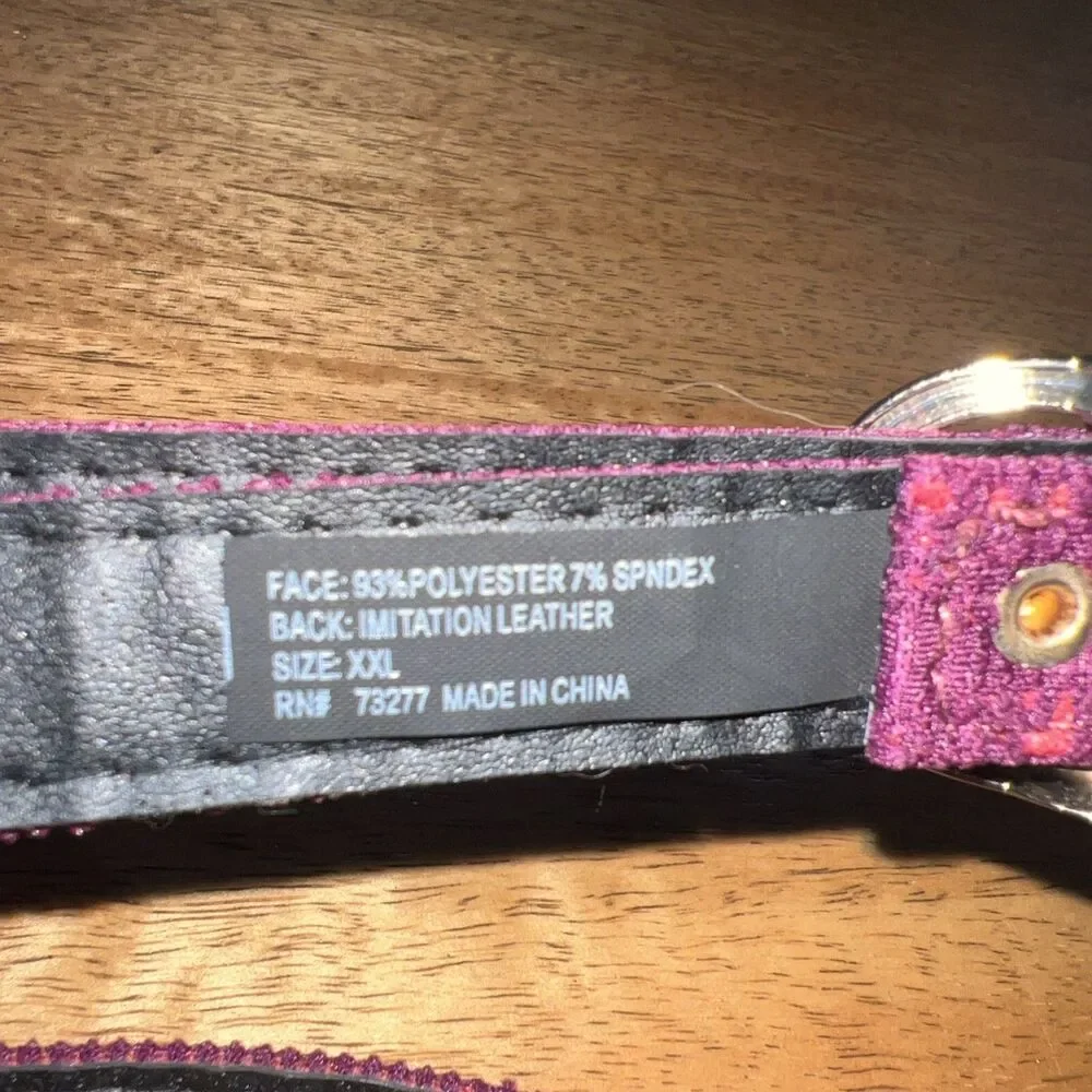 Women’s Pre-owned Purple Belt‎ With Gold Hardware Size XXL